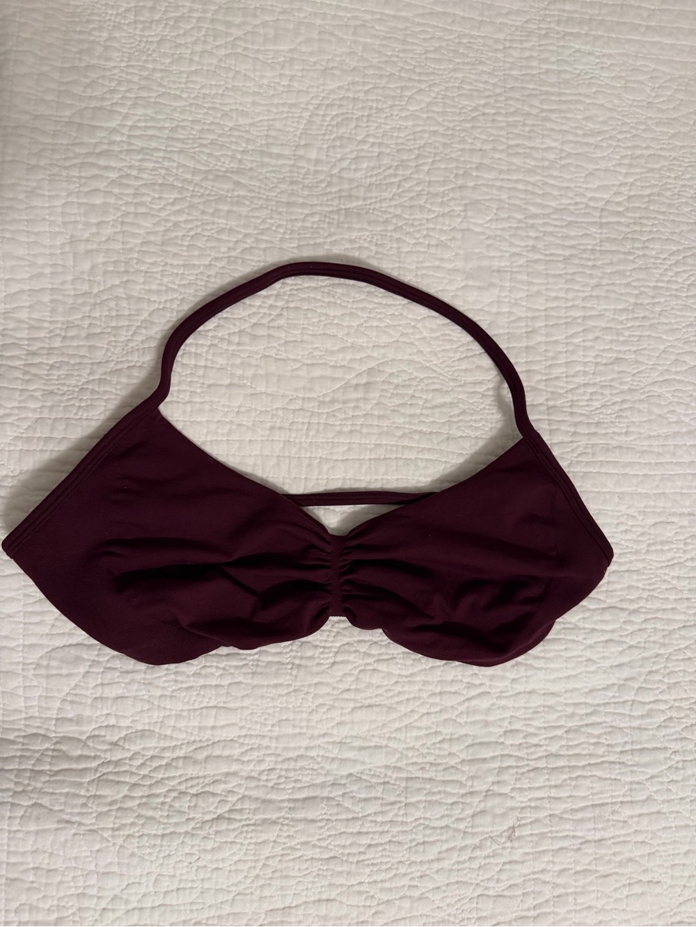 Women’s Dark Burgundy Open Back Gym Bra